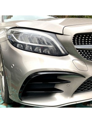 Spoilery do předního nárazníku Mercedes Benz C W205 (2018-2021) - pod světla (6 ks)